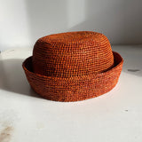 CHAPEAU EN RAPHIA MARIN SIENNE