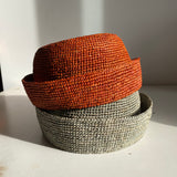 CHAPEAU EN RAPHIA MARIN ÉCUME