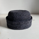 CHAPEAU EN RAPHIA MALO NOIR