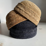 CHAPEAU EN RAPHIA MALO NOIR
