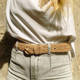 CEINTURE EN RAPHIA KIBA TAUPE
