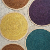 sets de table en crochet de raphia colorés, CÉLESTE 