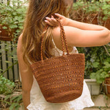 SAC CABAS PALMETA CANNELLE