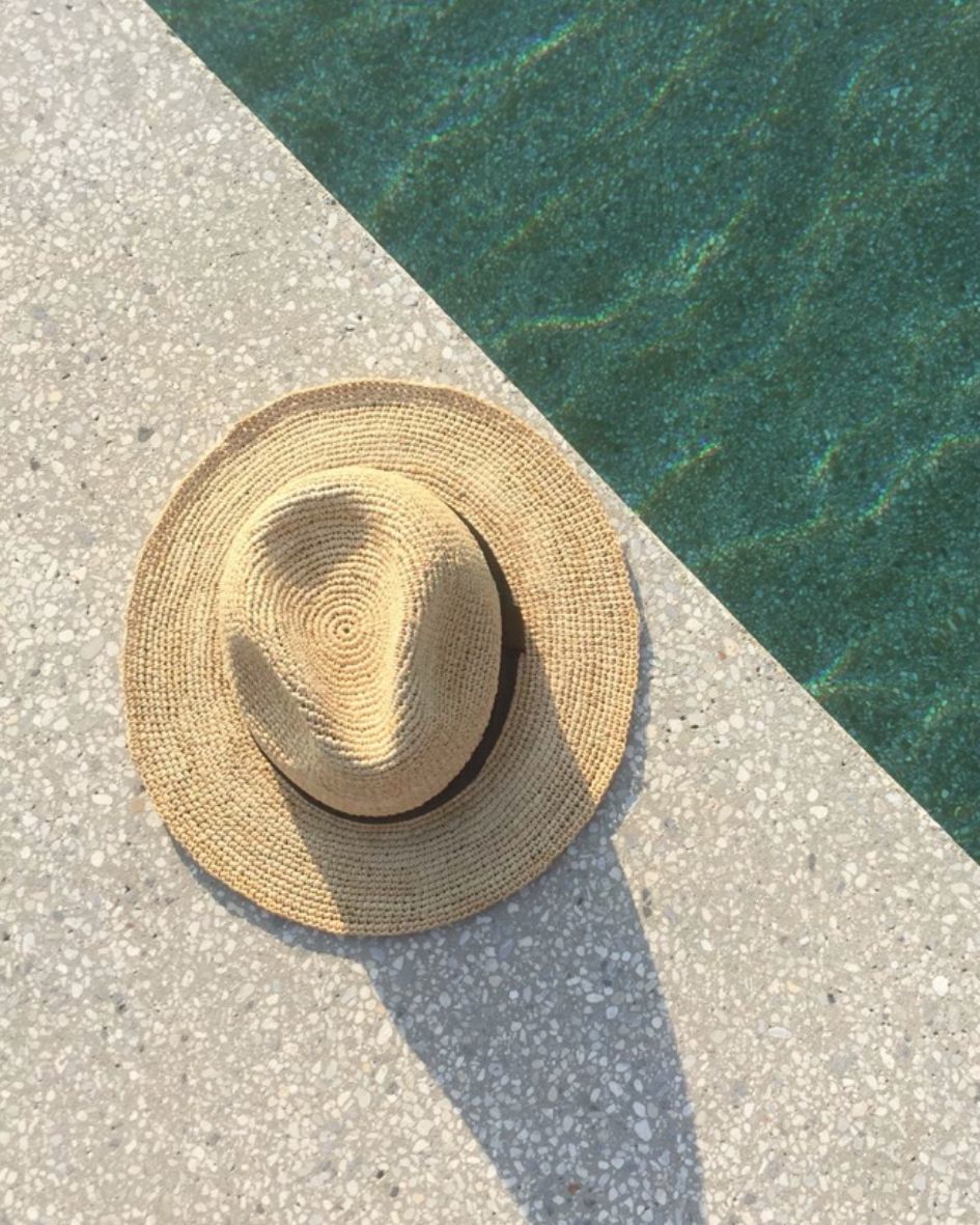 chapeau en crochet de raphia naturel, PANAMA I The Clow Company