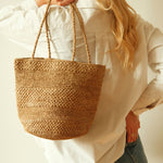 sac seau en crochet de raphia fait main, BIG SINY thé I The Clow Company