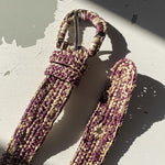 ceinture à boucle chinée chocolat et naturel, KIBA