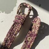 ceinture à boucle chinée chocolat et naturel, KIBA