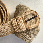Ceinture à boucle en raphia naturel fait main - KIBA