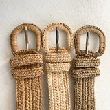 Couleurs disponibles de la ceinture en raphia fait main- KIBA