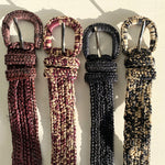nouveaux coloris des ceintures mixtes en crochet de raphia, KIBA