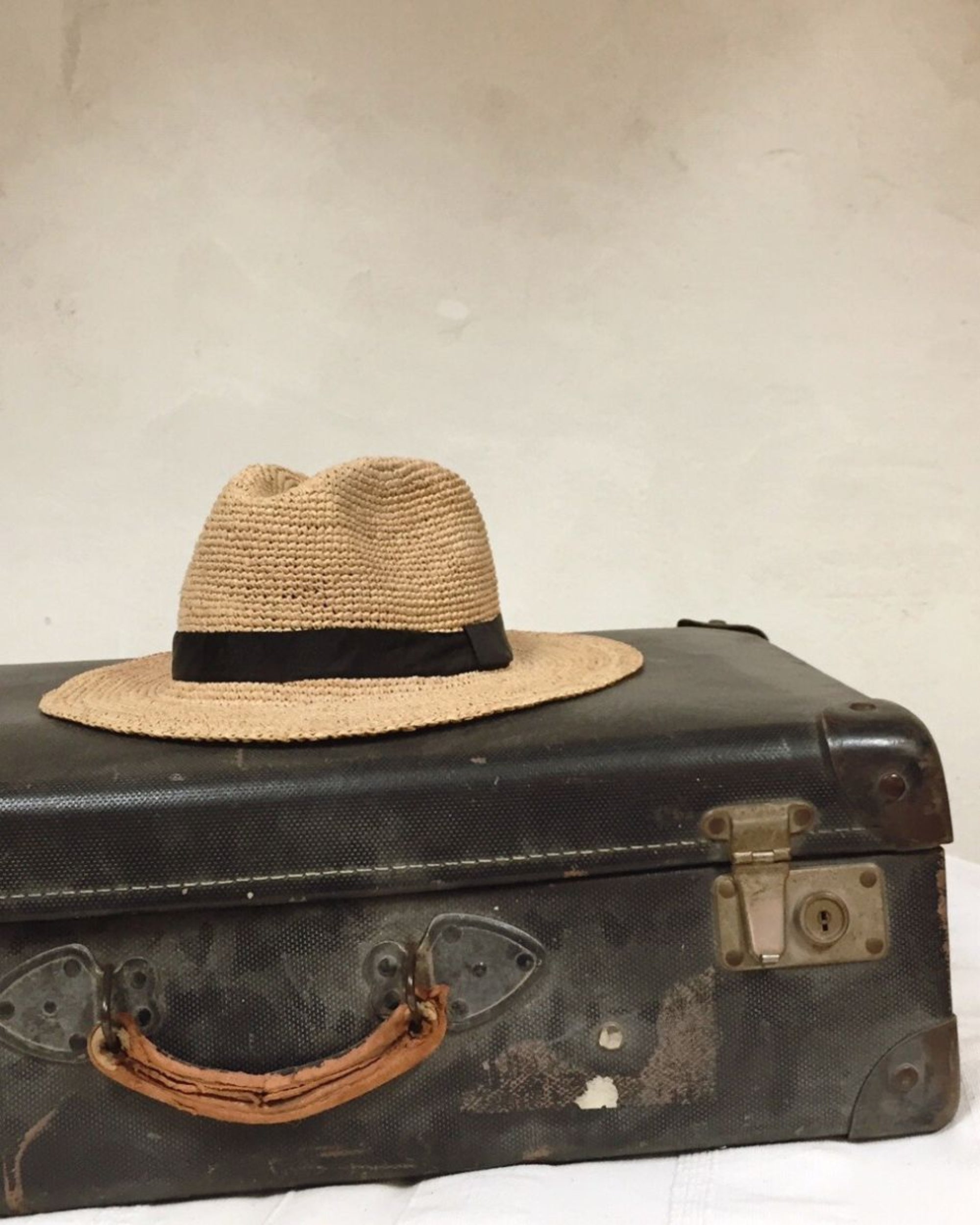 chapeau mixte en crochet de raphia fait main, PANAMA naturel