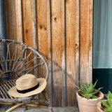 Chapeau borsolino en raphia fait main, PANAMA naurel