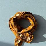Grand foulard en coton ANASTASE bronze