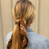 Petit foulard en coton GALATIE tabac