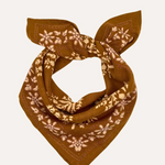 petit foulard en coton imprimé GALATIE tabac