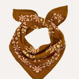 petit foulard en coton imprimé GALATIE tabac
