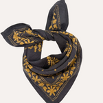 petit foulard en coton imprimé GALATIE noir