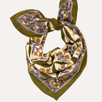 petit foulard en coton imprimé zenon vert