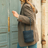 Sac seau en raphia marine fait main porté main– SINY