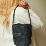 sac seau en crochet de raphia fait main, SINY marine I The Clow Company