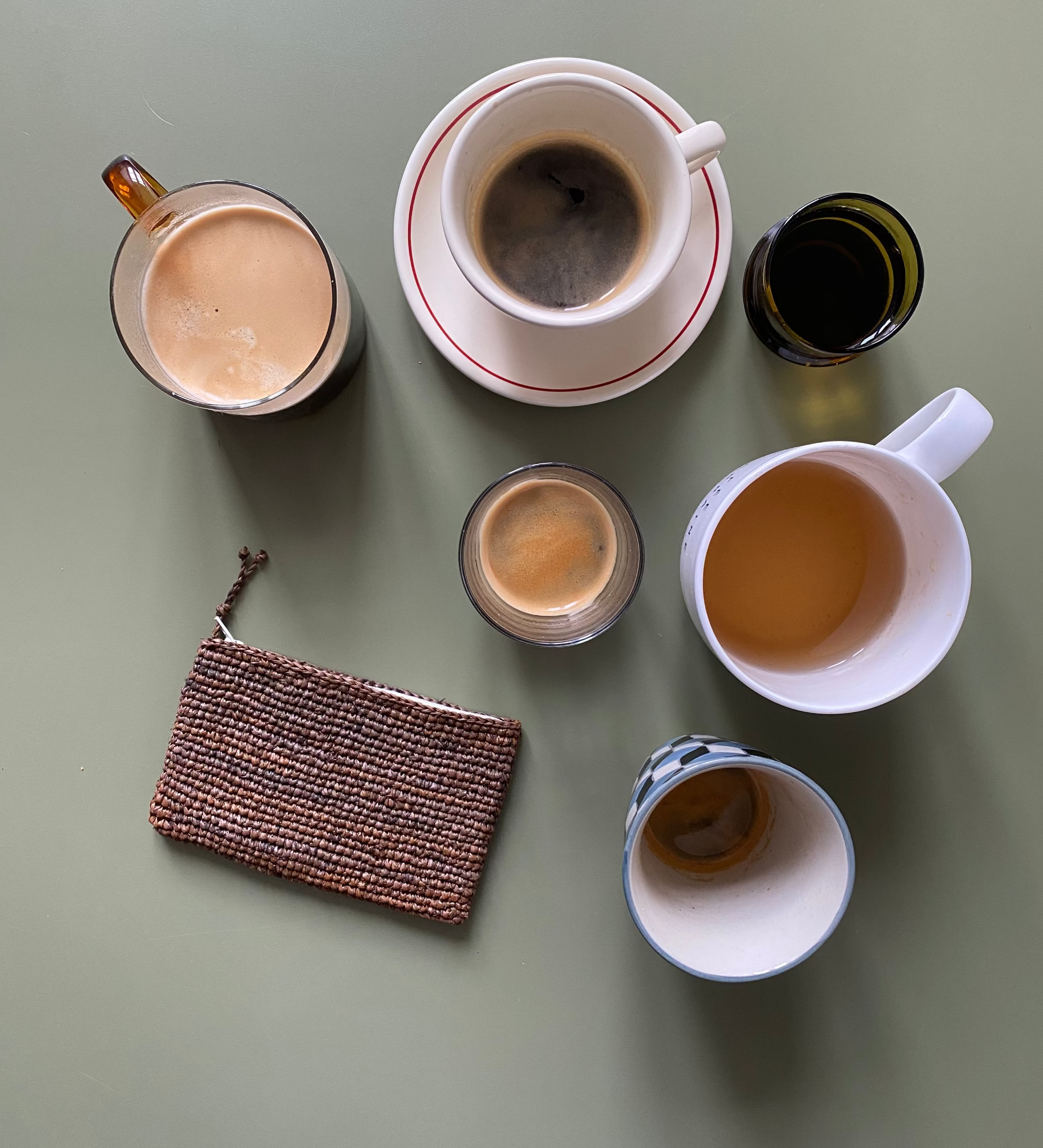 Porte-cartes en raphia fait main - POLETA tabac