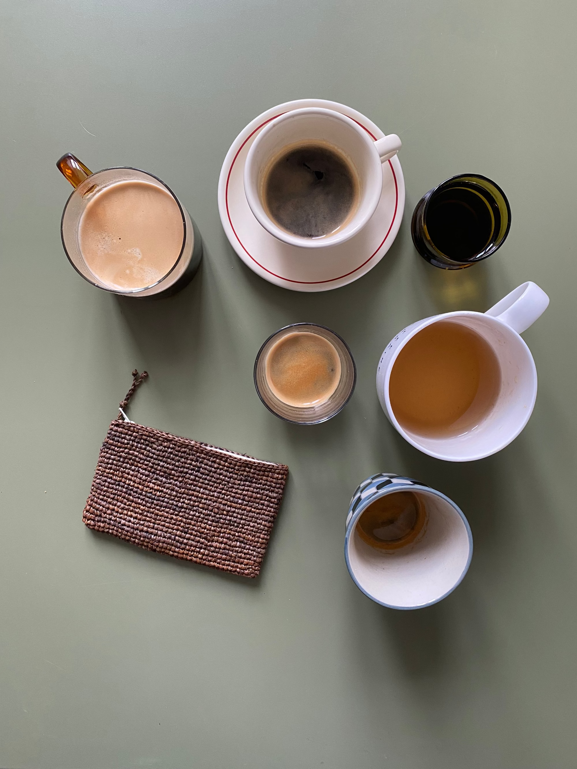 Porte-cartes en raphia fait main - POLETA tabac