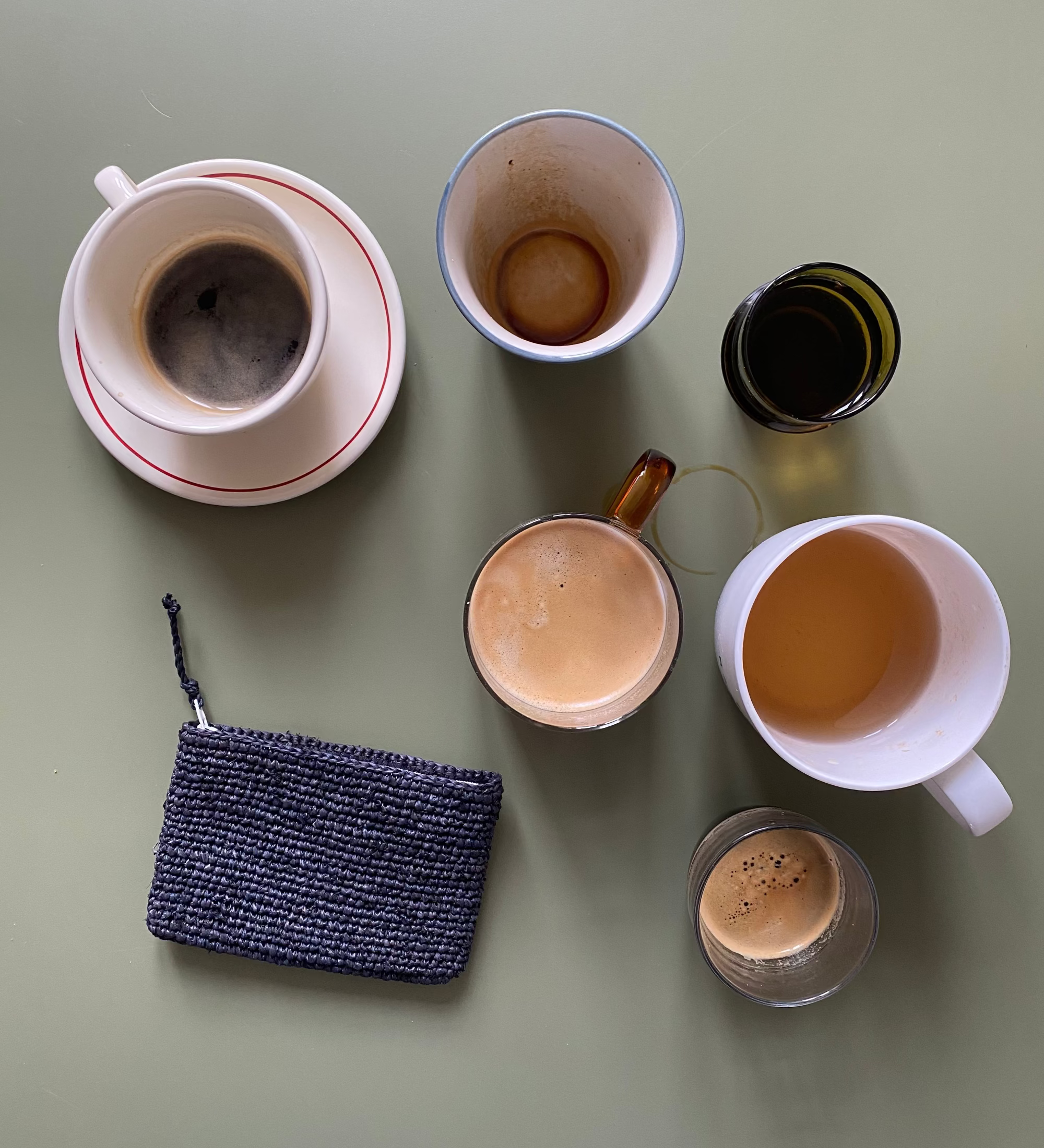 Porte-cartes en raphia fait main - POLETA noir