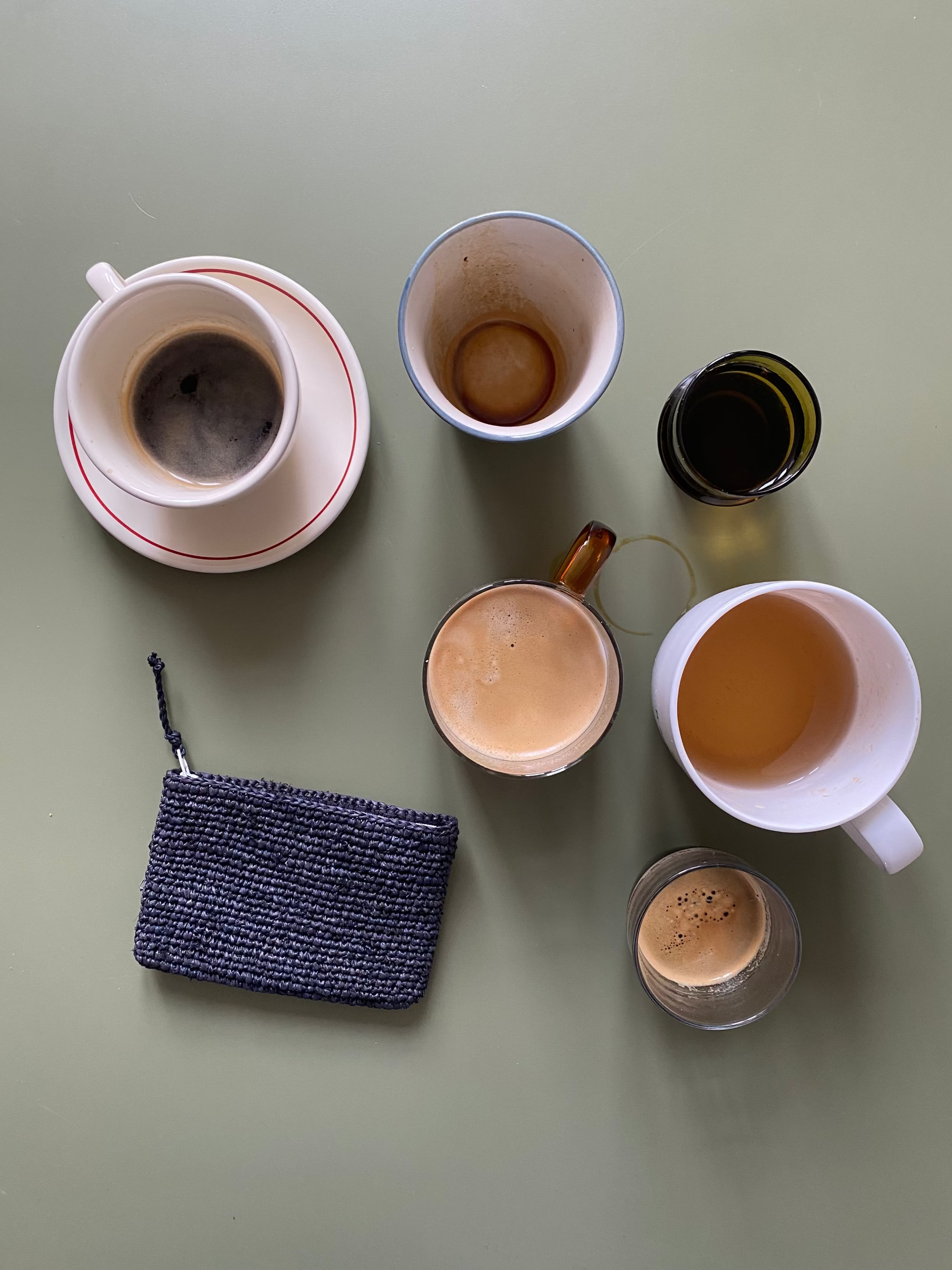 Porte-cartes en raphia fait main - POLETA noir