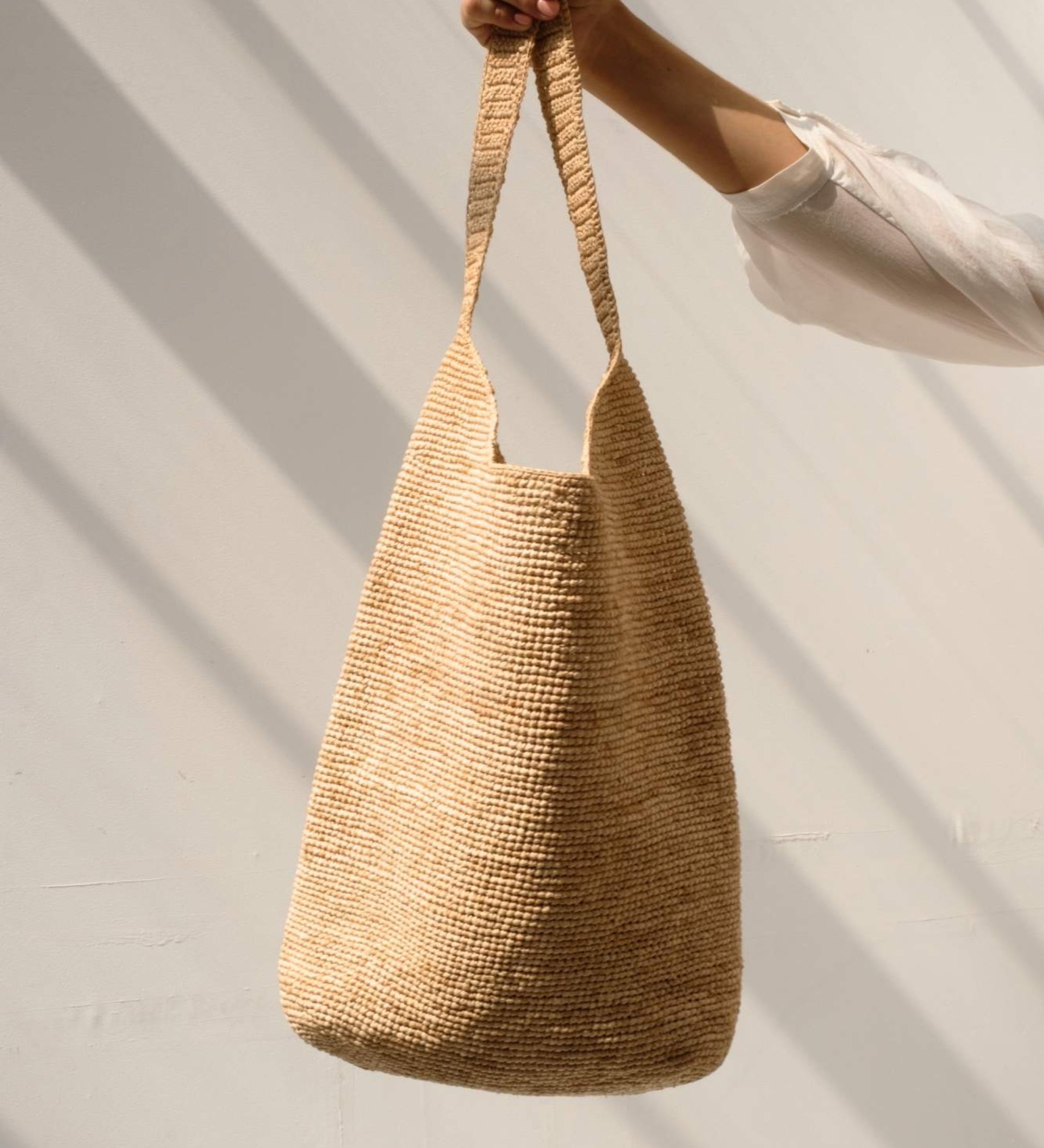 Sac à bandoulière en raphia naturel fait main - KITAPO