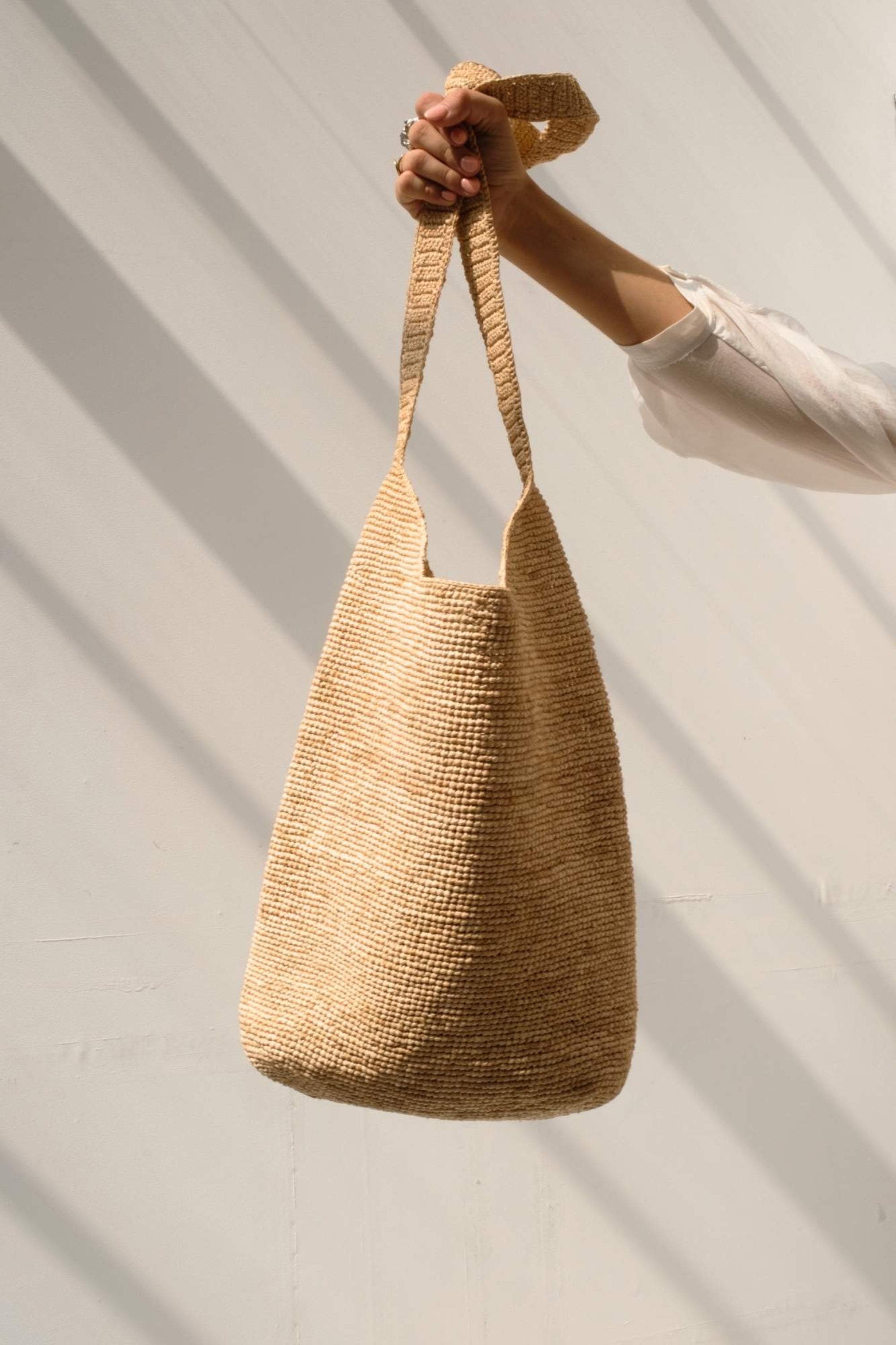 Sac à bandoulière en raphia naturel fait main - KITAPO