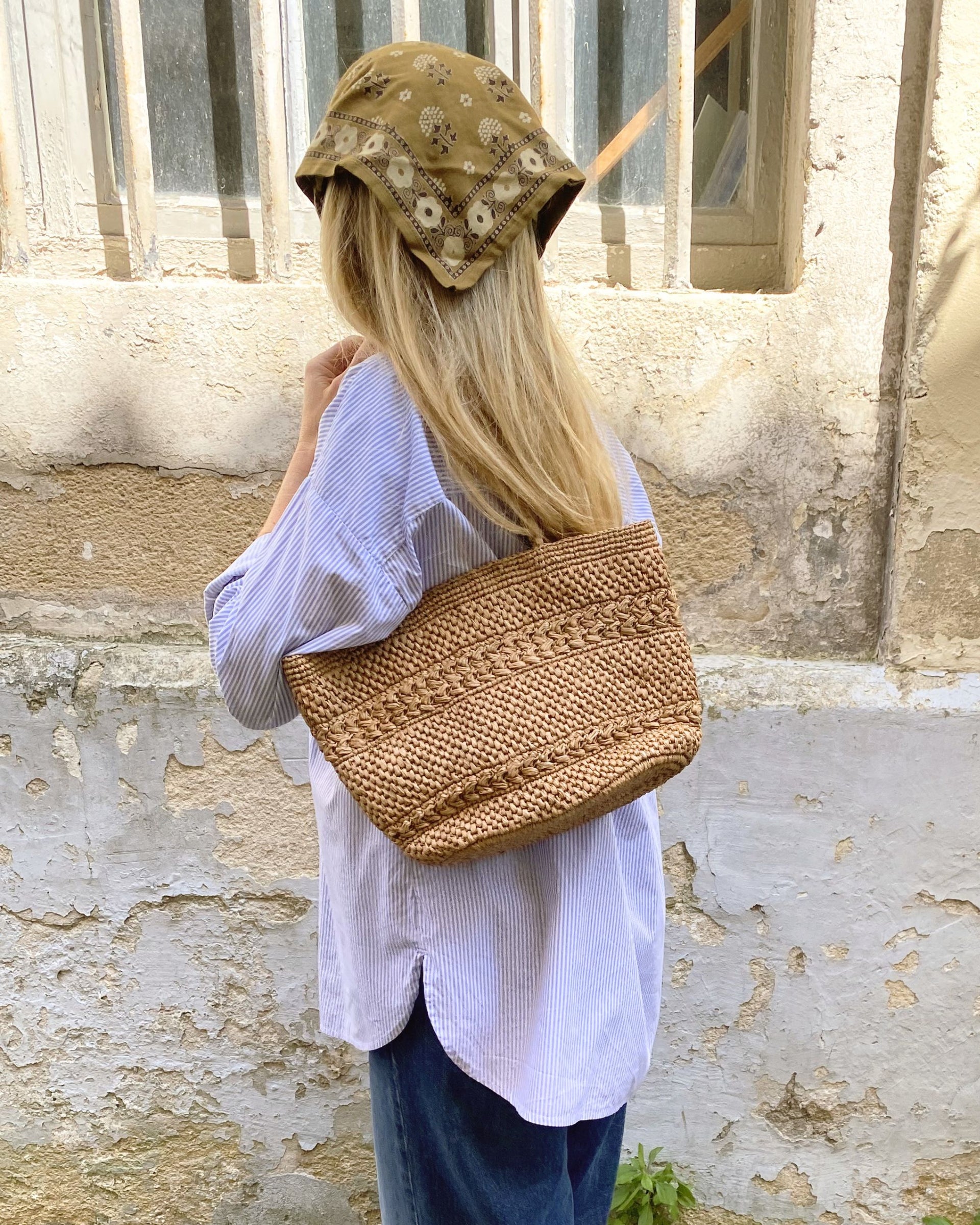 raphia sac cabas fait main