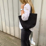 SAC CABAS PIÑA NOIR