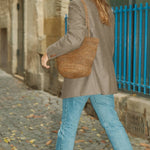 Sac seau en raphia fait main porté épaule – BIG SINY tabac