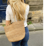 panier en crochet de raphia fait main, BIG SINY thé -porté en ville