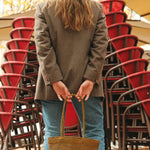 Sac seau en raphia automne fait main porté main– BIG SINY