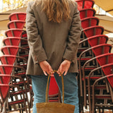 Sac seau en raphia automne fait main porté main– BIG SINY