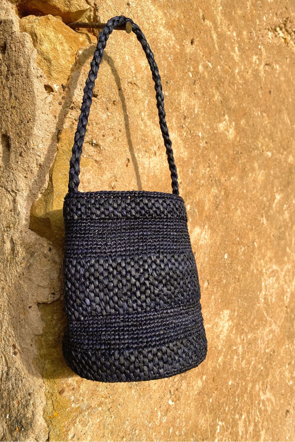 Détails du sac seau en raphia marine fait main – SINY