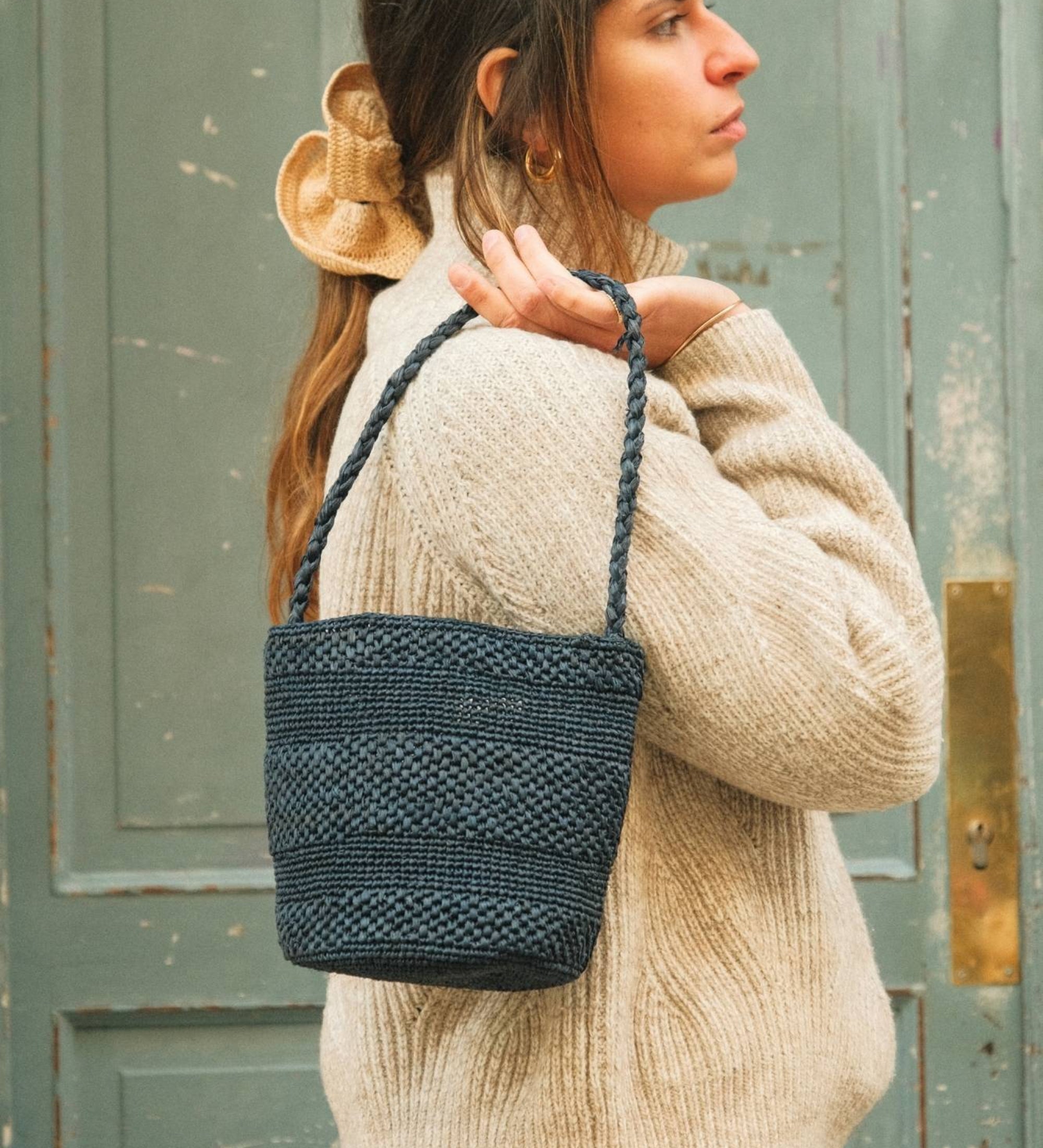 Sac seau en raphia marine fait main – SINY