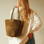 sac seau en crochet de raphia fait main, BIG SINY automne I The Clow Company