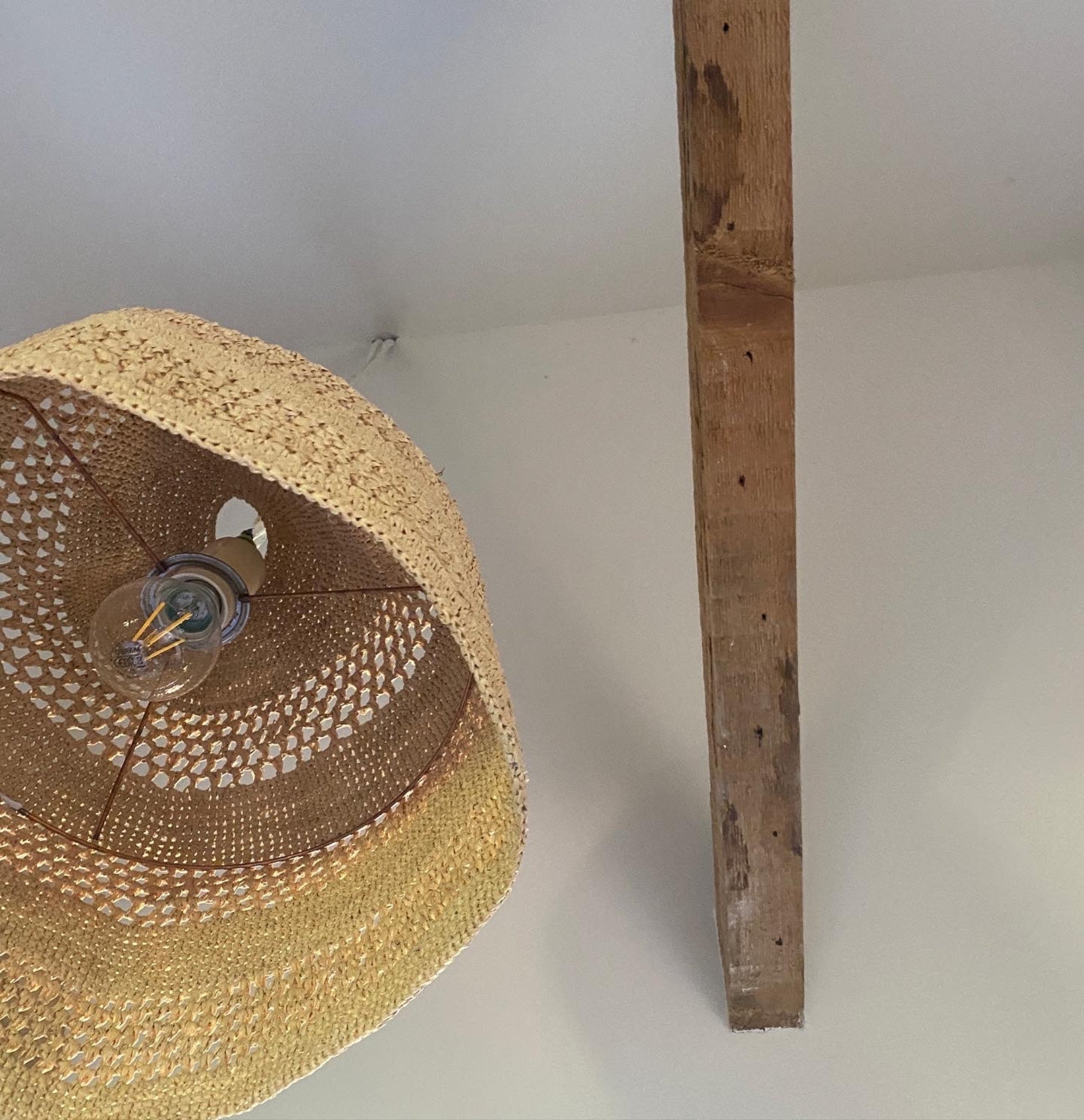 détails de la suspension en raphia, BIG JIRO naturel