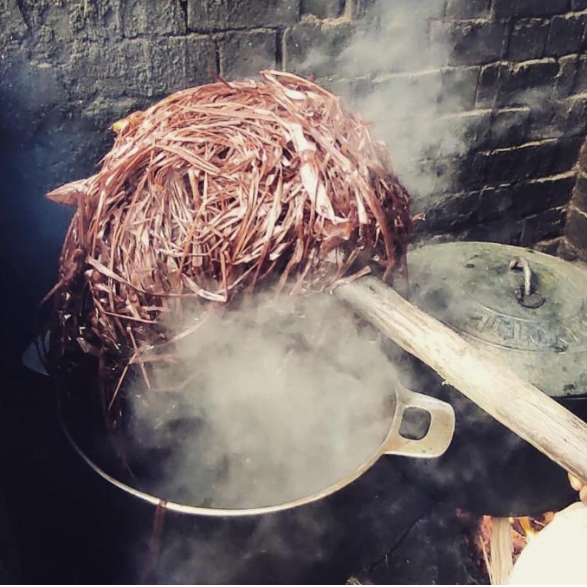 Fibres de raphia naturel teintes de manière traditionnelle et végétale