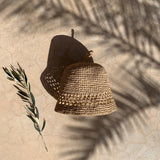 Petite veilleuse en raphia fait main, MINI JIRO naturel